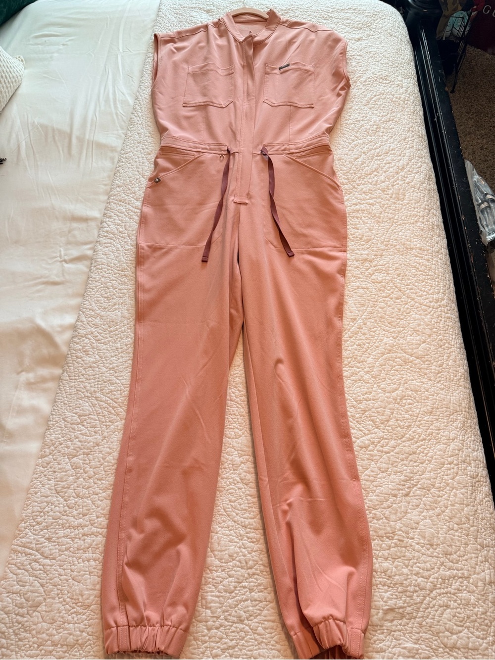 Figs Pink Sand Utility Jumpsuit